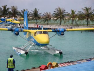 Wasserflugzeug auf den Malediven