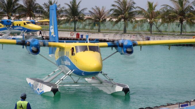 Wasserflugzeug auf den Malediven